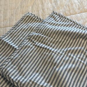 Two KING Cotton Stripe Pillow Sham